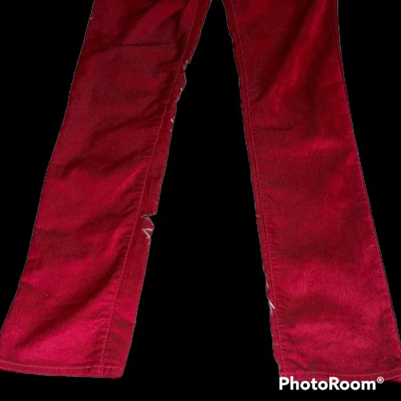 Rock & Republic Poison Apple Red Berlin Skinny Corduroy Pants Size 6 - Picture 14 of 16